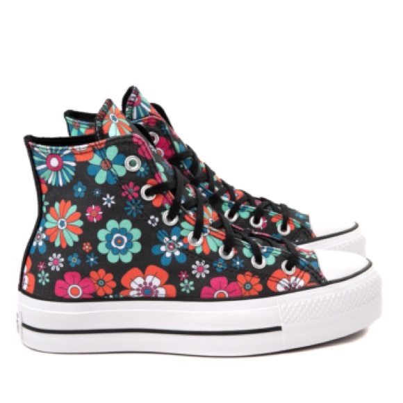 NWOT Y2K Converse Chuck Taylor All Star Lift With All Over Floral Size 7 - Picture 1 of 11